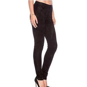 BCBG MAXAZRIA Suede moto leggings XS